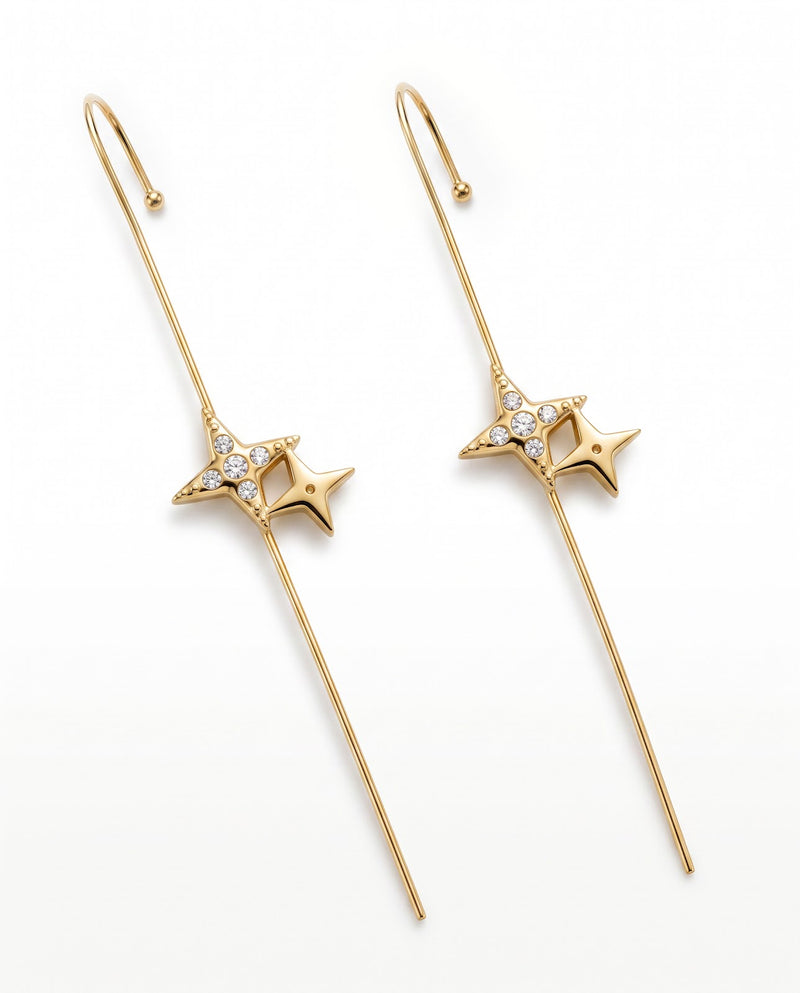 Women's Star Threader Earrings