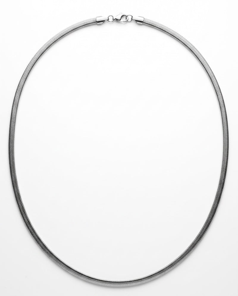 Minimal Silver Herringbone Chain