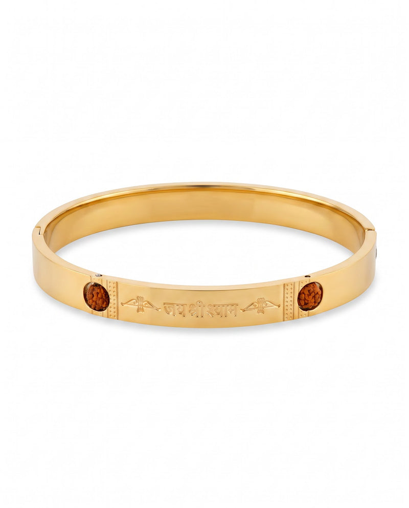 Men's Engraved Gold Kada