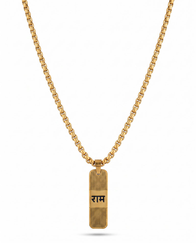 Men's Black Cross Pendant Chain