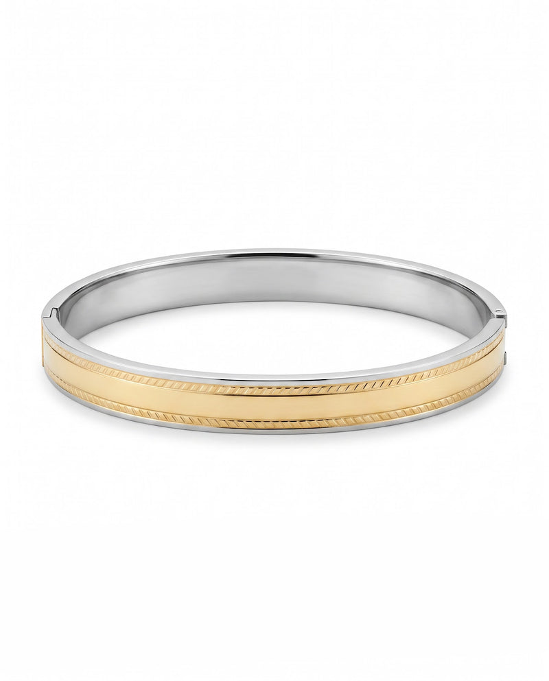 Men's Dual Tone Minimal Kada