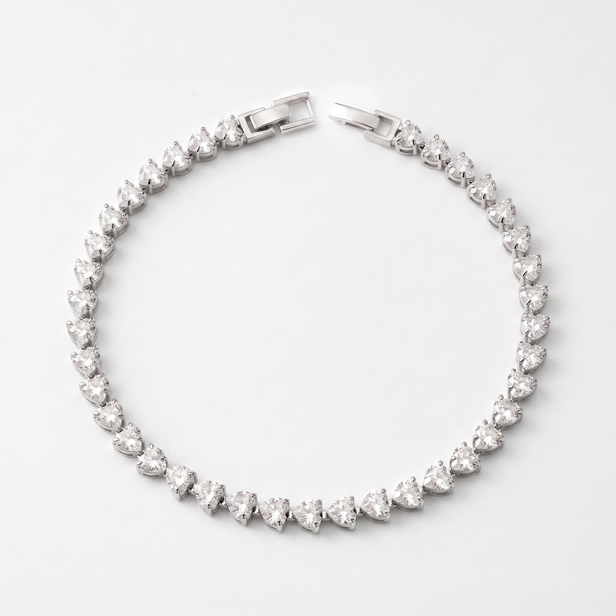 Silver Crystal Tennis Bracelet
