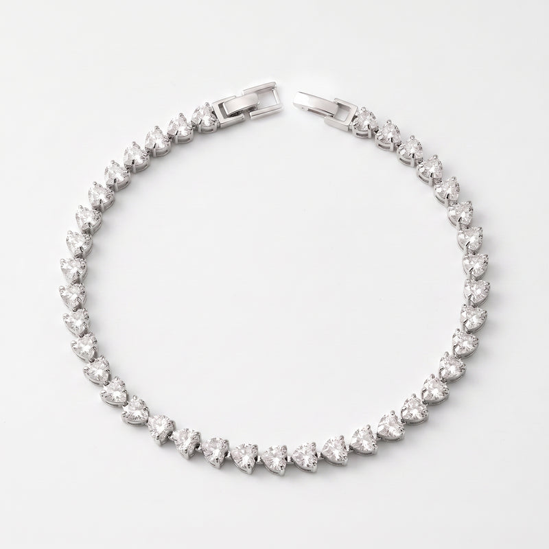 Silver Crystal Tennis Bracelet