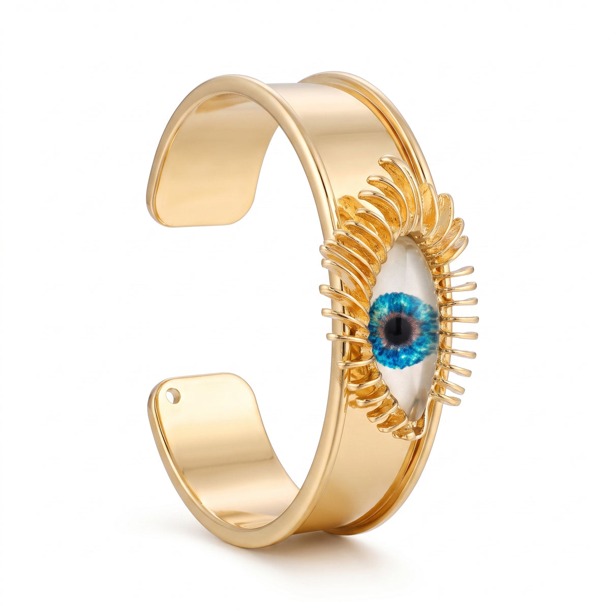 Golden Evil Eye Sunburst Cuff