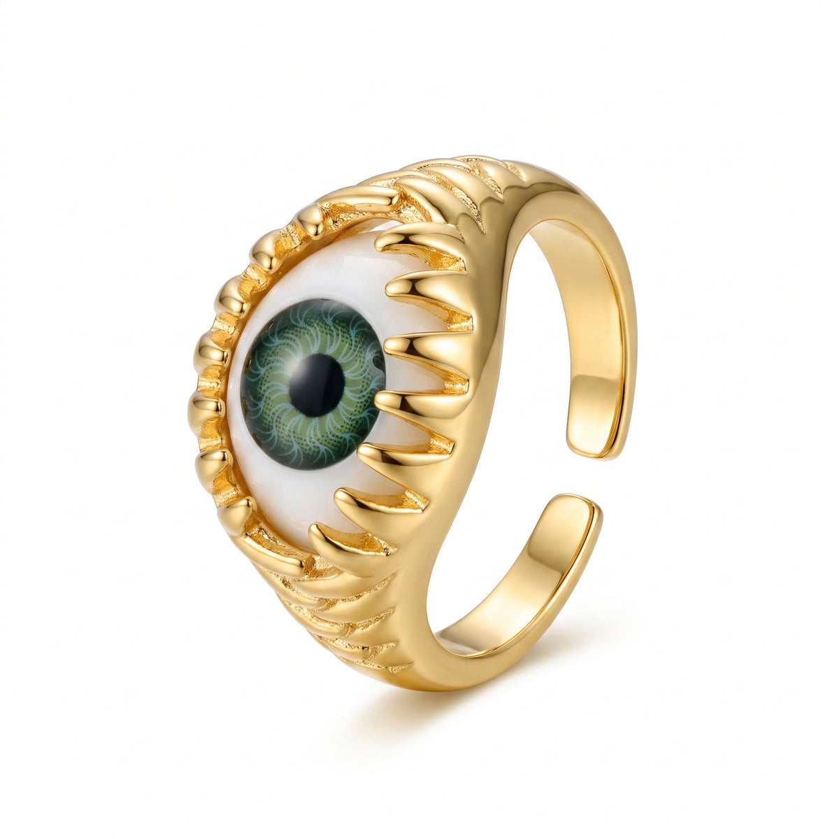 Green Eye Statement Ring