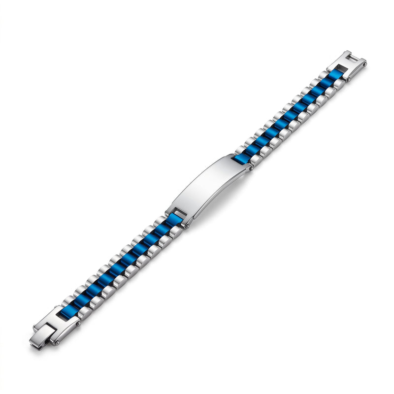 Blue Accent Link Bracelet