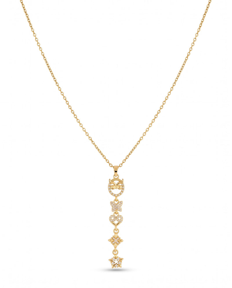 Women's Crystal Bar Pendant Chain