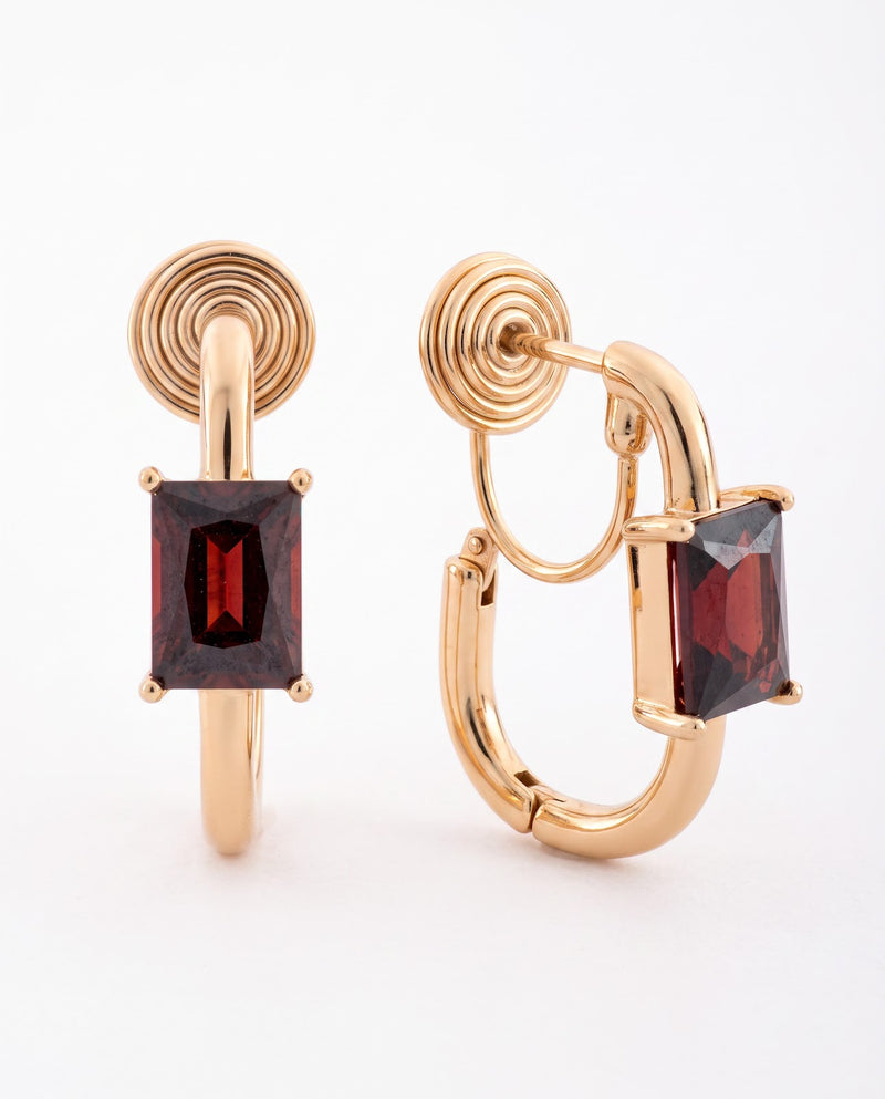 Women's Garnet Drop Earrings