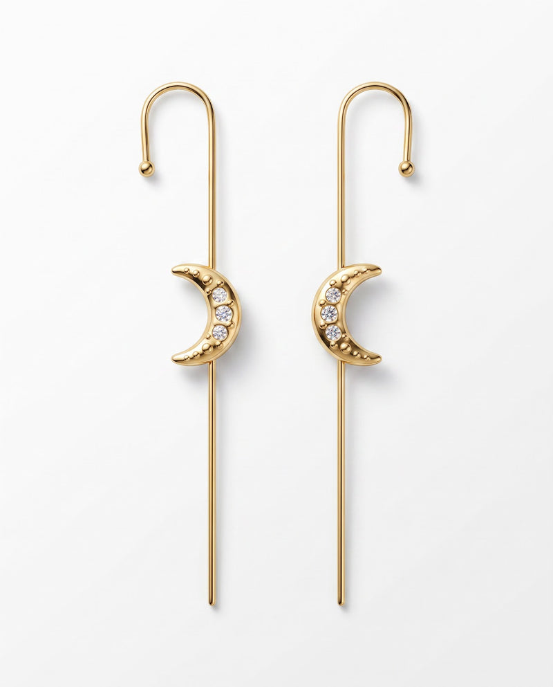 Women's Moon Threader Earrings