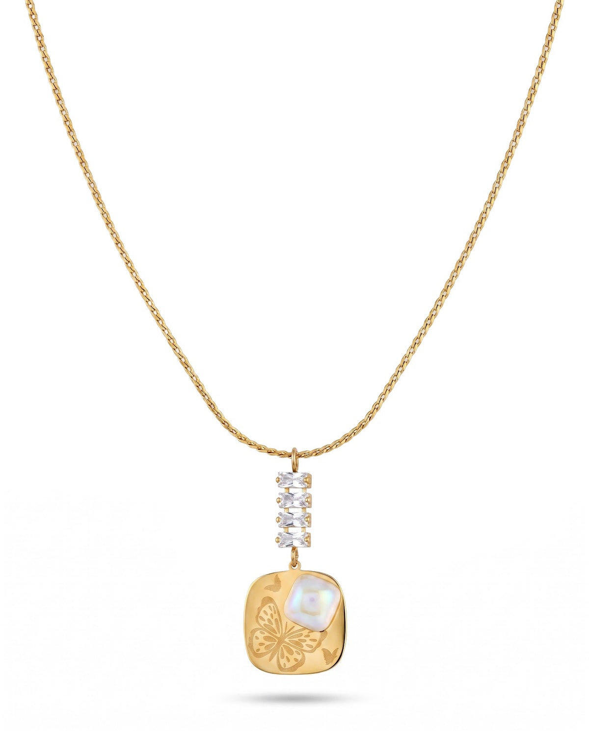 Women's Pearl Circle Pendant Chain