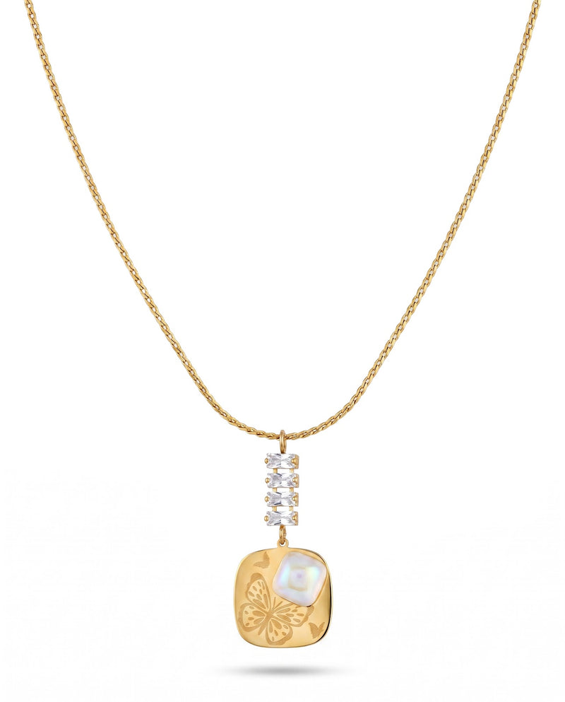 Women's Pearl Circle Pendant Chain