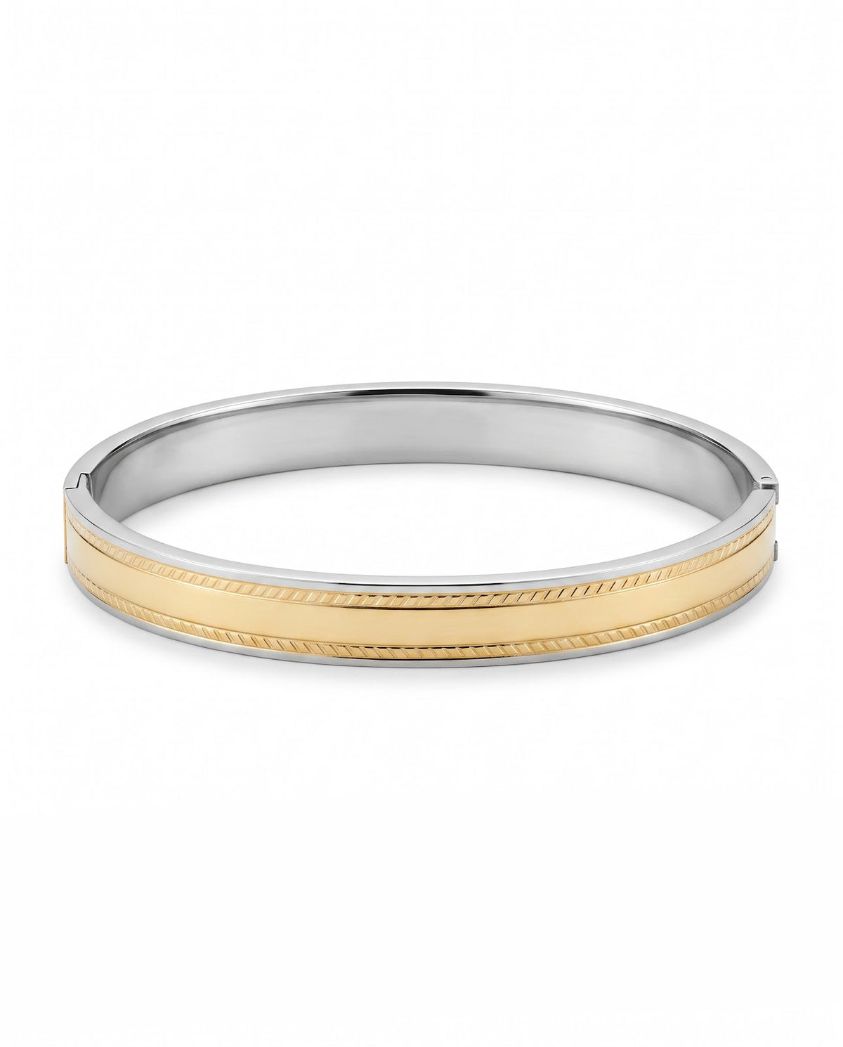 Men's Dual Tone Minimal Kada