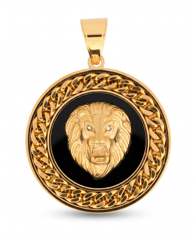 Imperial Lion Medallion Pendant