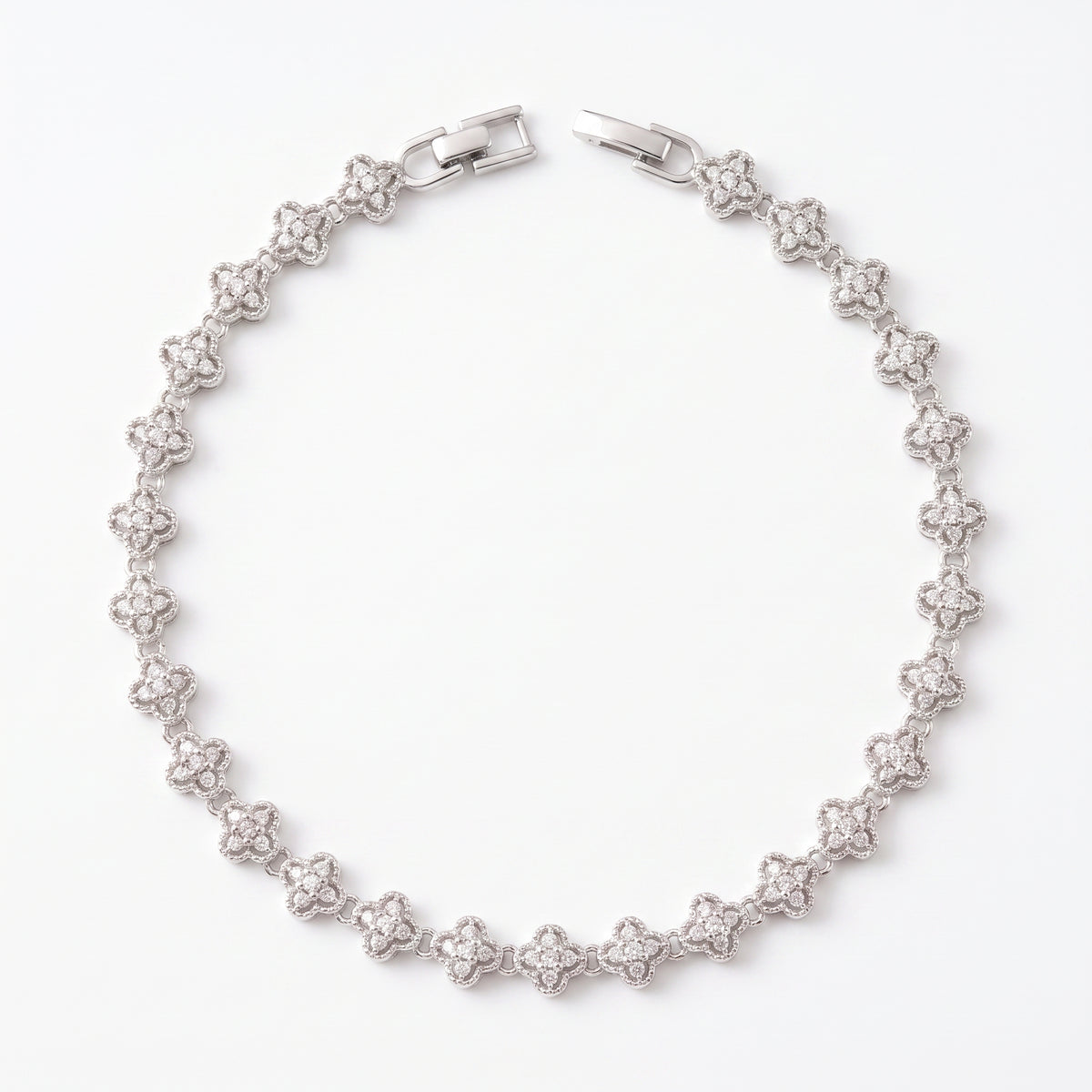 Silver Crystal Tennis Bracelet