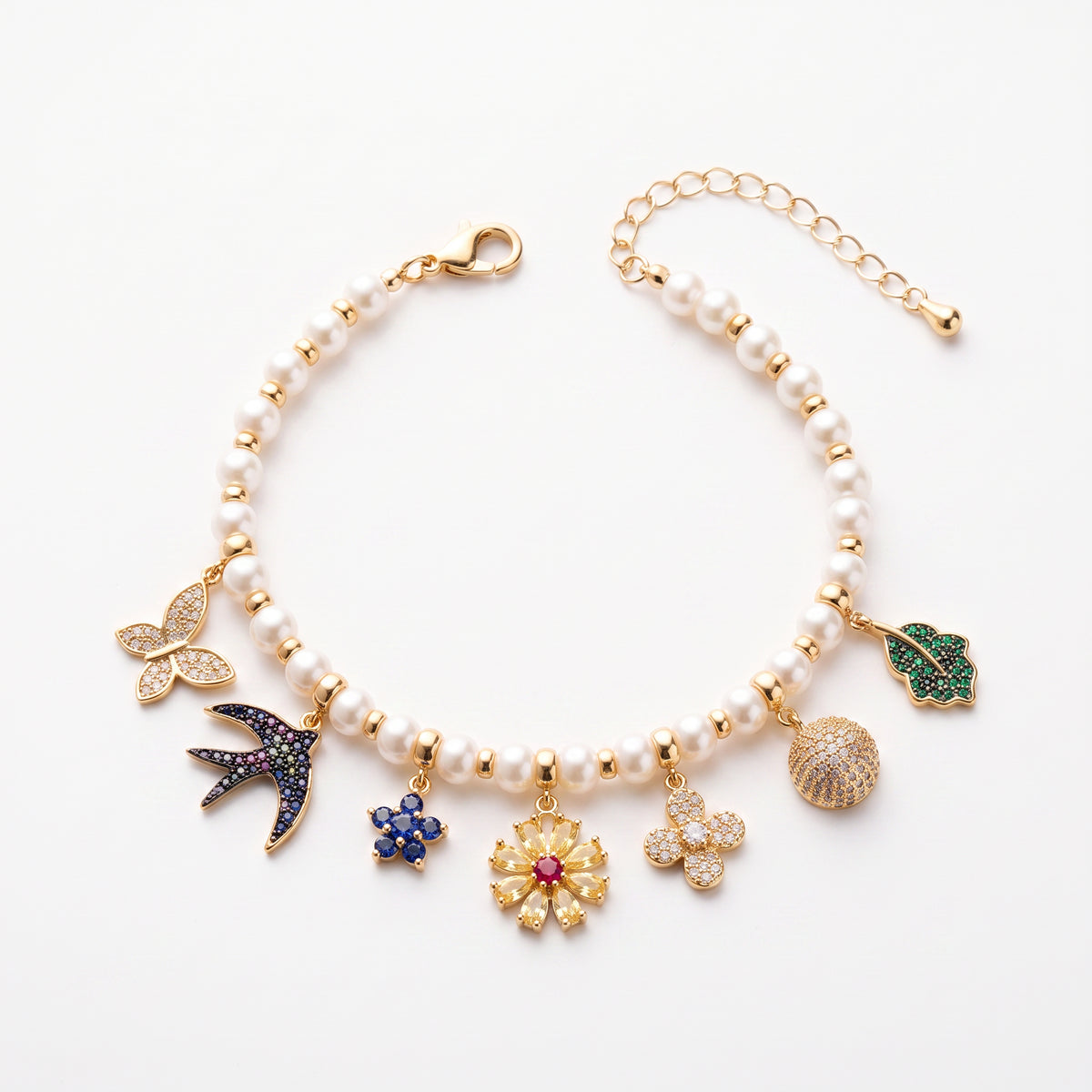 Gold Charm Bracelet