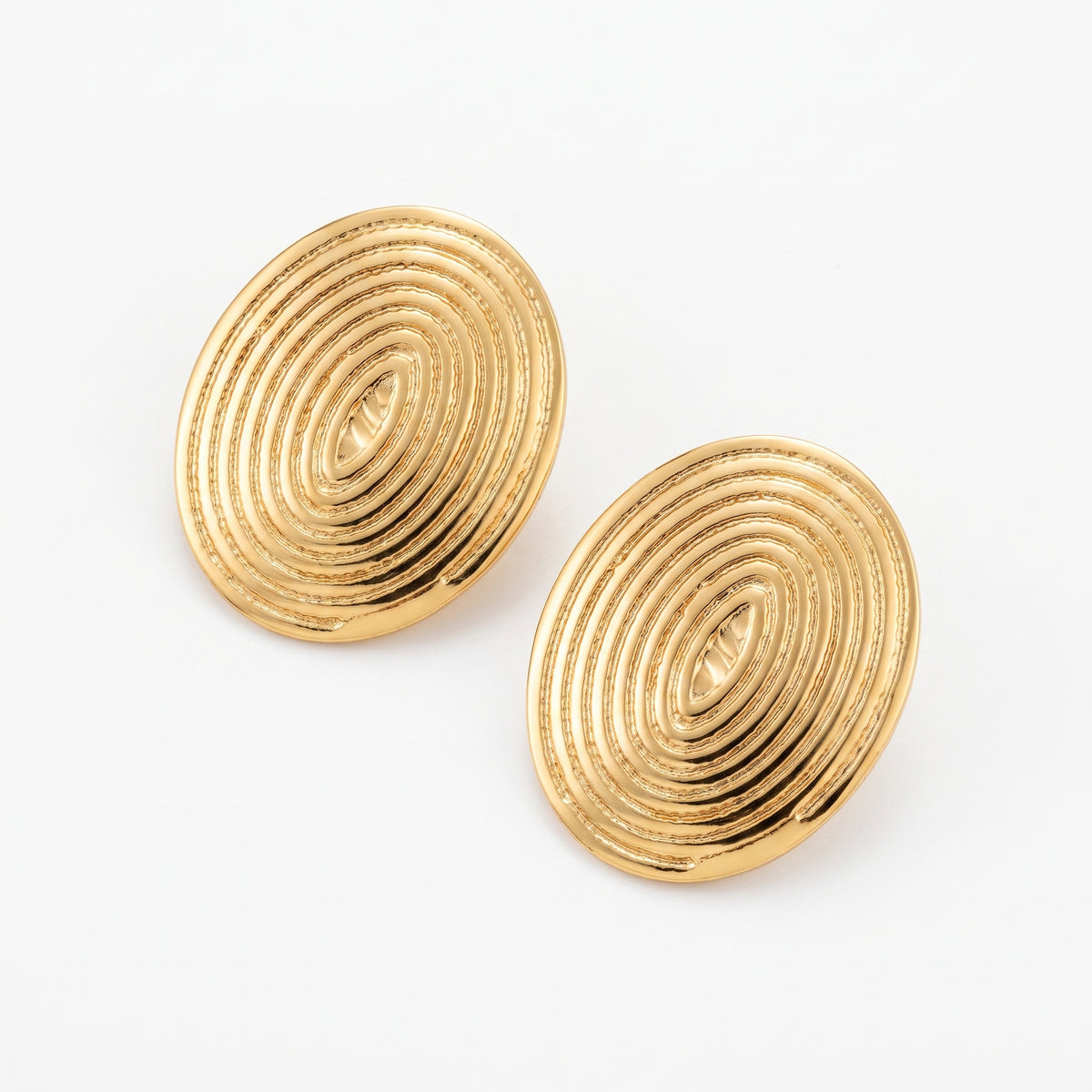 Concentric Oval Statement Studs