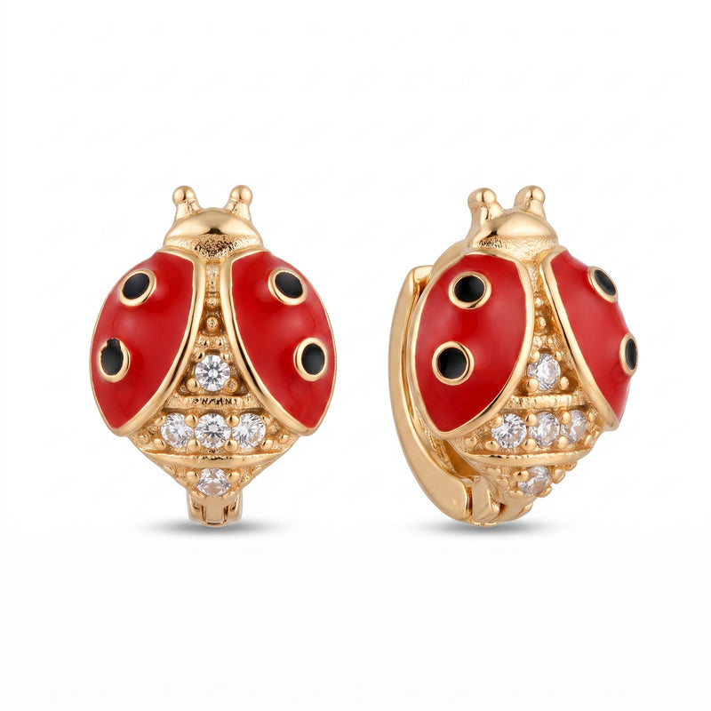 Red Ladybird Stud Earrings