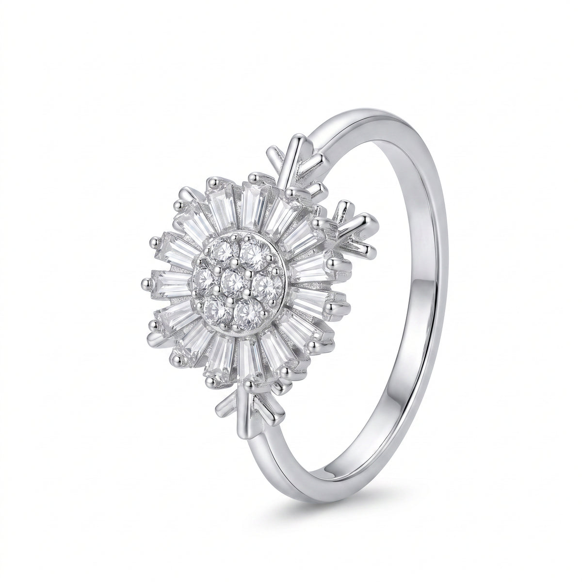 Silver Snowflake Ring