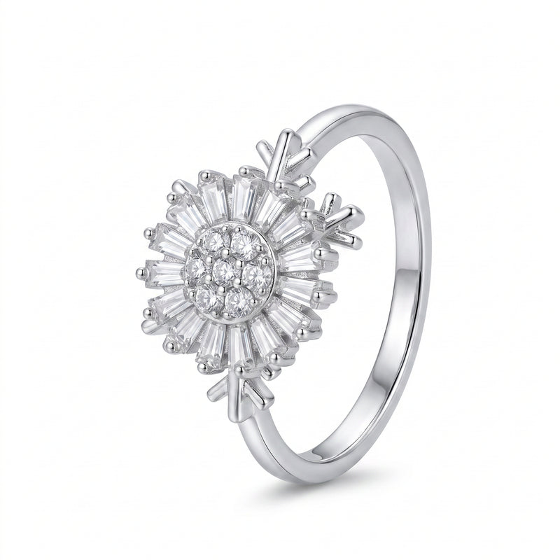 Silver Snowflake Ring